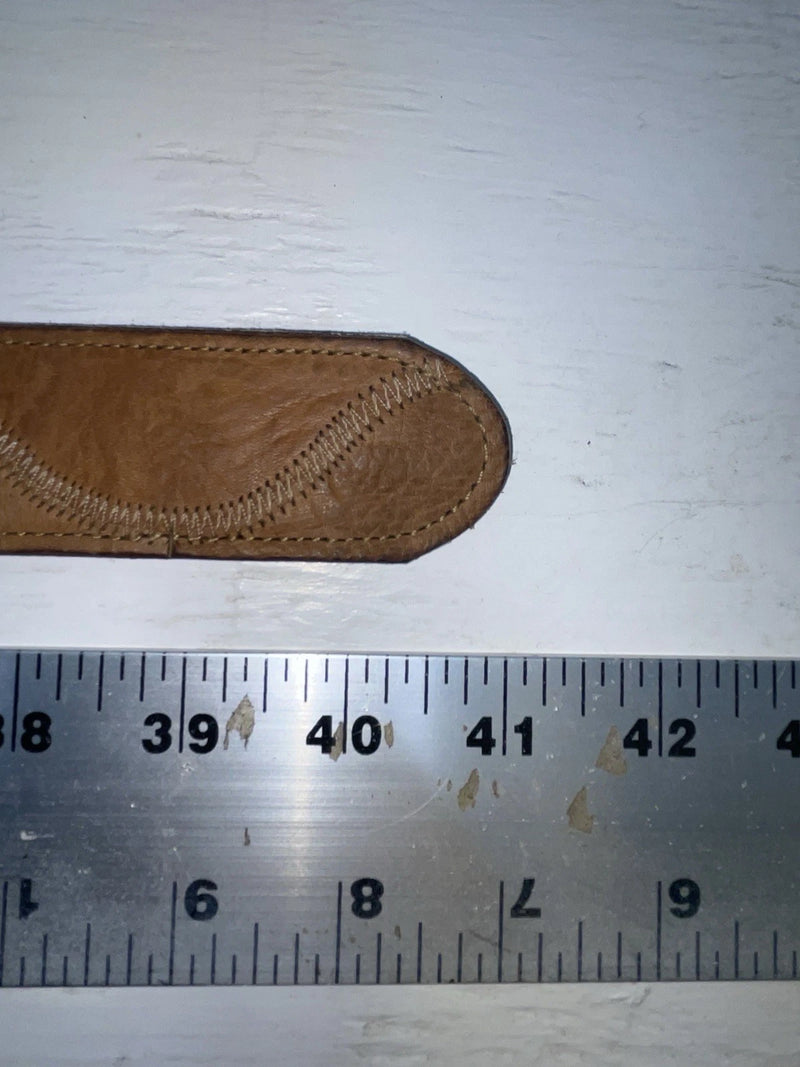 New Brown Genuine Leather Stitched 34” Belt #6988/23 Z-118