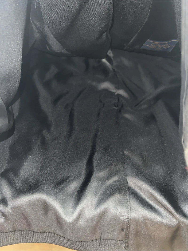 New Men’s Circle S Black Suit Jacket 48R #25832 Y-607