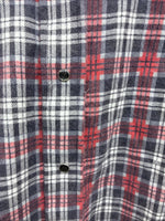 New Kids Panhandle Slim Red Plaid Long Sleeve Pearl Snap Size 12 CC-86