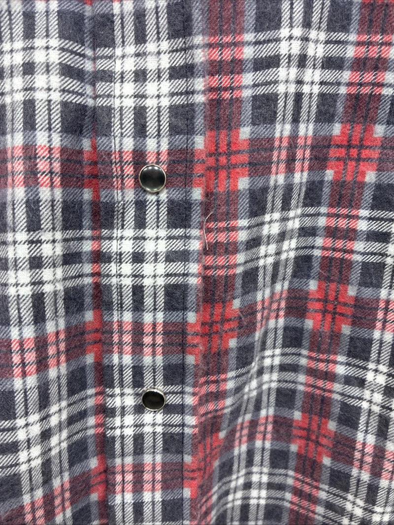 New Kids Panhandle Slim Red Plaid Long Sleeve Pearl Snap Size 12 CC-86