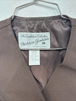 New Women’s Dickson Jenkins Brown Button Up Vest Size 8 TT-115
