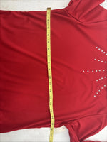 New Glassy Kowgirls Red Gem Long Sleeve Show Shirt Medium TT-103