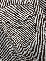 New Women’s Dickson Jenkins Brown Stripe Long Sleeve Pearl Snap Size 17 XL II-37