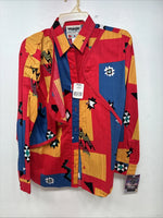 New Women’s Wrangler Multicolor Design Long Sleeve Button Up Large MM-135