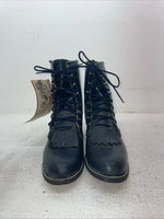New Men’s Black Lace Up Texas Brand Cowboy Boots. 8850 8 E E. 1-128