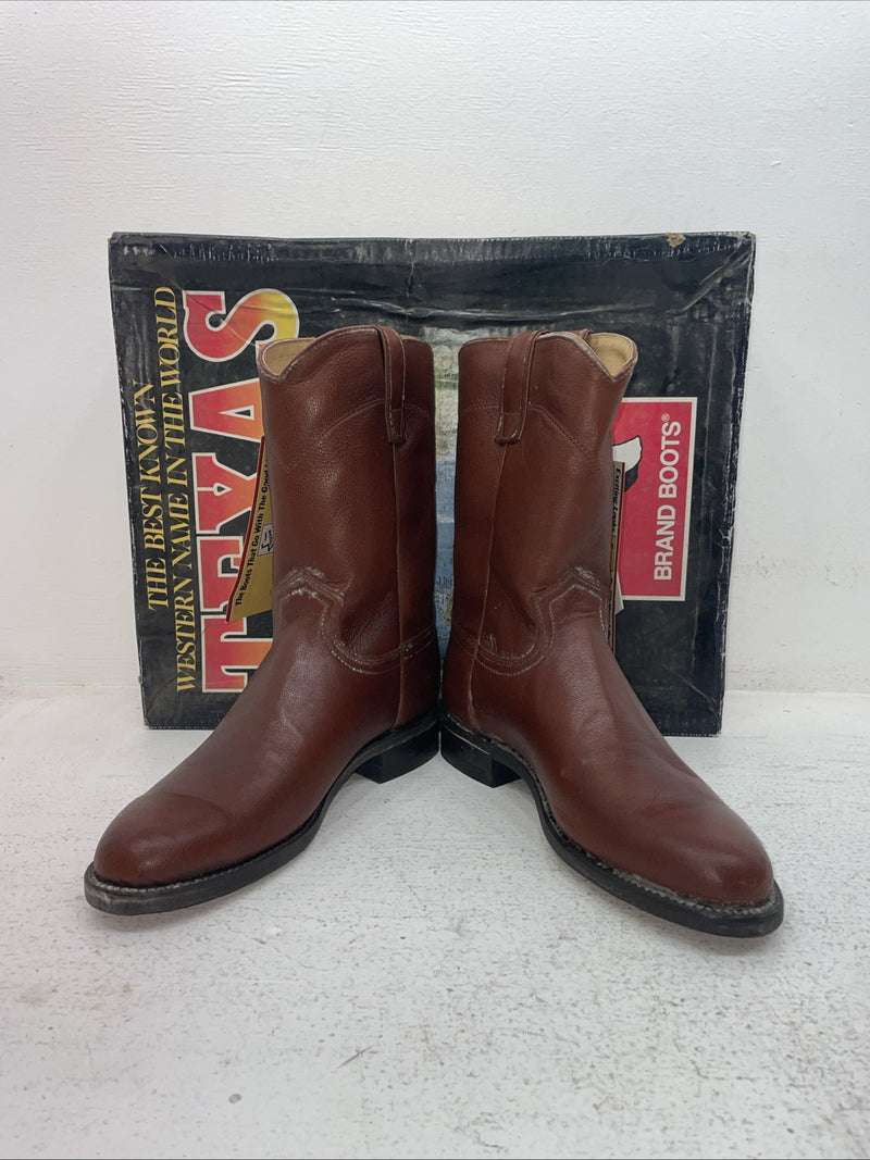 New Men’s Brown Texas Brand Cowboy Boots. 8964 8.5 8 1/2 D. 4-112