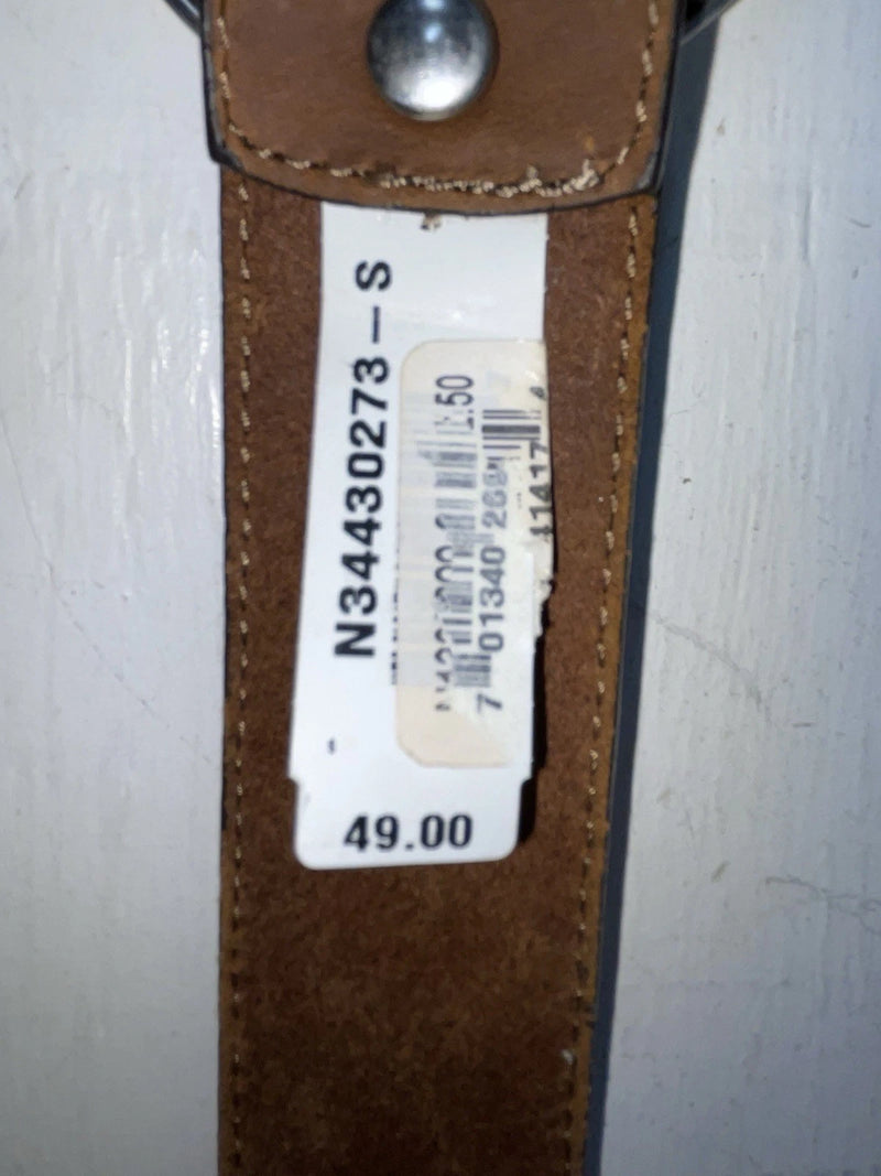 New Brown Genuine Leather Nocona Pink Patterned S Belt #N34430273 JJ-133