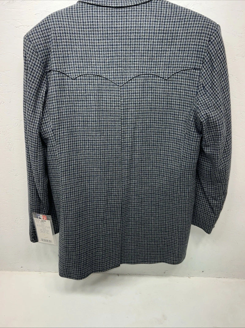 New Men’s Pioneer Wear Blue Plaid Suit Jacket 44 #12504 X-603