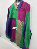 New Men’s San Angelo Multicolor Long Sleeve Button Up Short XL T-39