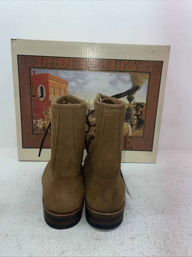 New Men’s Brown Lace Up Acme Cowboy Boots. 5732 8.5 8 1/2 E W. 3-127