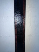 New Black Genuine Leather Red Stitching 32” Belt #9256 JJ-54