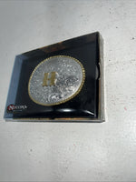 New Women’s Nocona Gold Silver “H” Belt Buckle 37572-H A-119