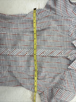 New Girls Dan River Multicolor Stripe Long Sleeve Pearl Snap Size 8 CC-87