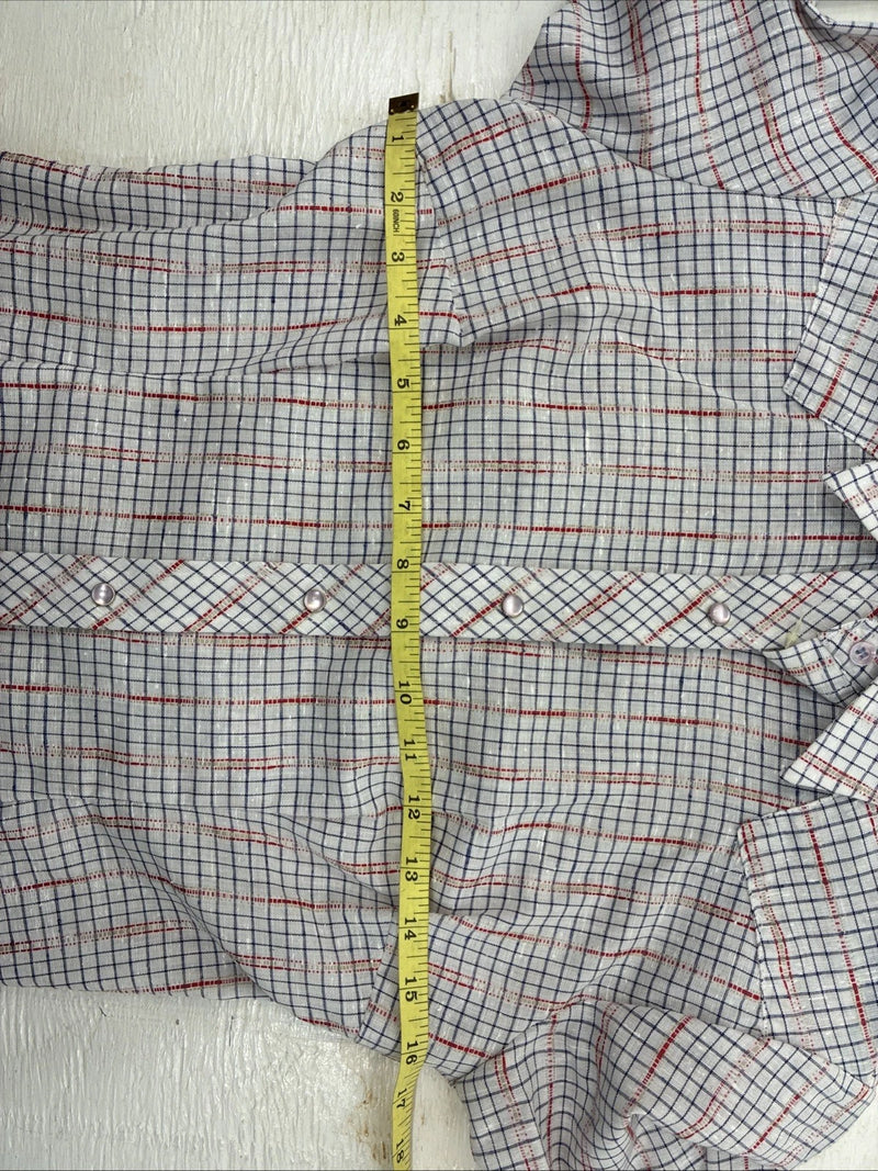 New Girls Dan River Multicolor Stripe Long Sleeve Pearl Snap Size 8 CC-87
