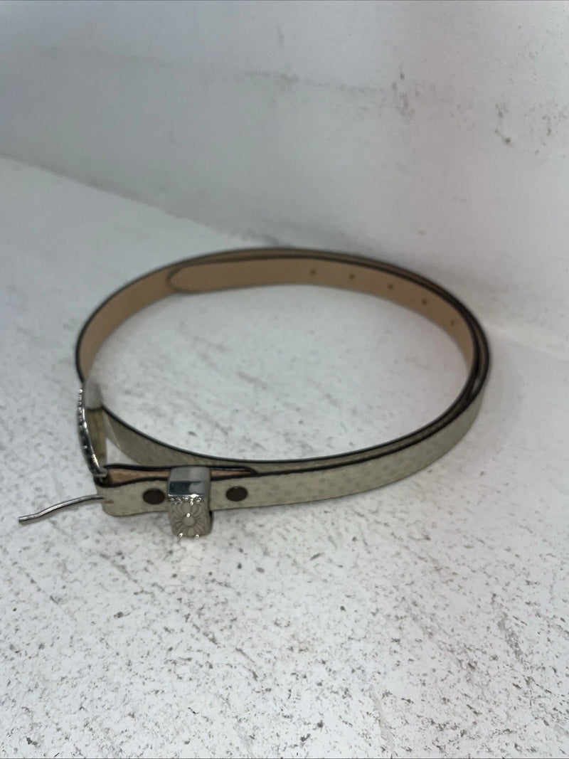 New Cream Genuine Leather Fish Scale 35” Belt Z-34