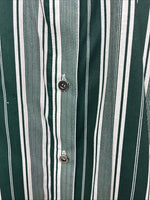 New Men’s Cowboy Threads Green Stripe Short Sleeve Button Up Large DD-43