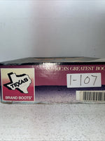 New Men’s Black Texas Brand Cowboy Boots. 1200 8 D. 1-107