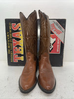 New Men’s Brown Texas Brand Cowboy Boots. M 50 10 D. 7-59