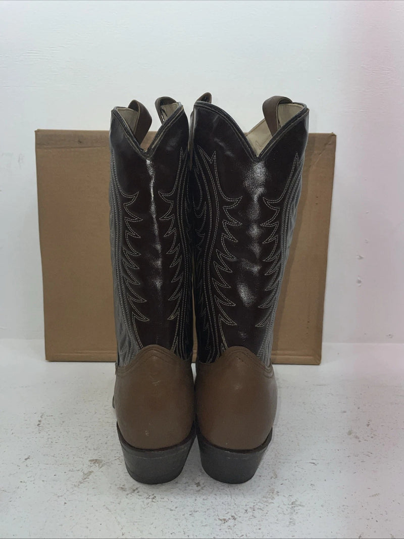 New Men’s Brown Texas Brand Cowboy Boots. 508201 10.5 10 1/2 D. 7-90