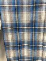 New Kids ELY Cattleman Blue Plaid Long Sleeve Pearl Snap Size 14 DD-39