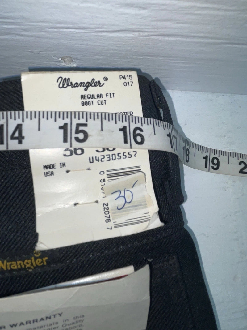 New Vintage Black Wrangler Polyester Pants #828K ZZ-34