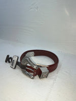 New Red Genuine Leather Nocona Stitched 28” Belt #N3418004 NN-42