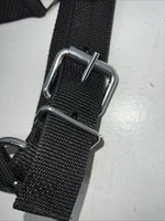 New Tough 1 Black White Draft Deluxe Nylon Halter #50-9575 W-37
