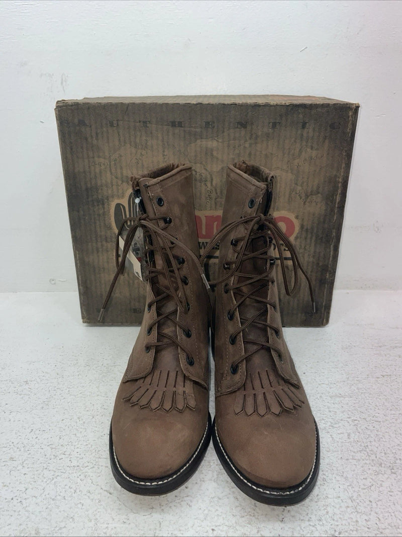 New Men’s Brown Lace Up Laredo Cowboy Boots. 1225 8 E E. 1-85
