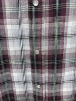 New Women’s Cumberland Purple Plaid Long Sleeve Pearl Snap Size 3X KK-85