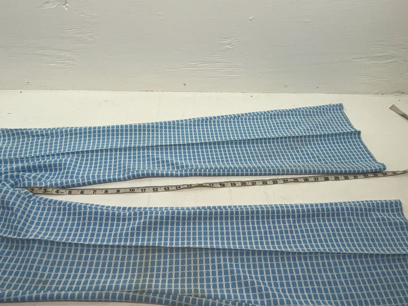 New Vintage Blue Checkered Lee Polyester Pants #2652644 VV-75
