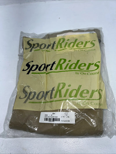 New Women’s Tan Sport Riders Classic Knee Patch English Breeches. 28 L C-44