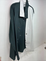 New Women’s Cowboy Threads Green White Long Sleeve Button Up Large MM-138
