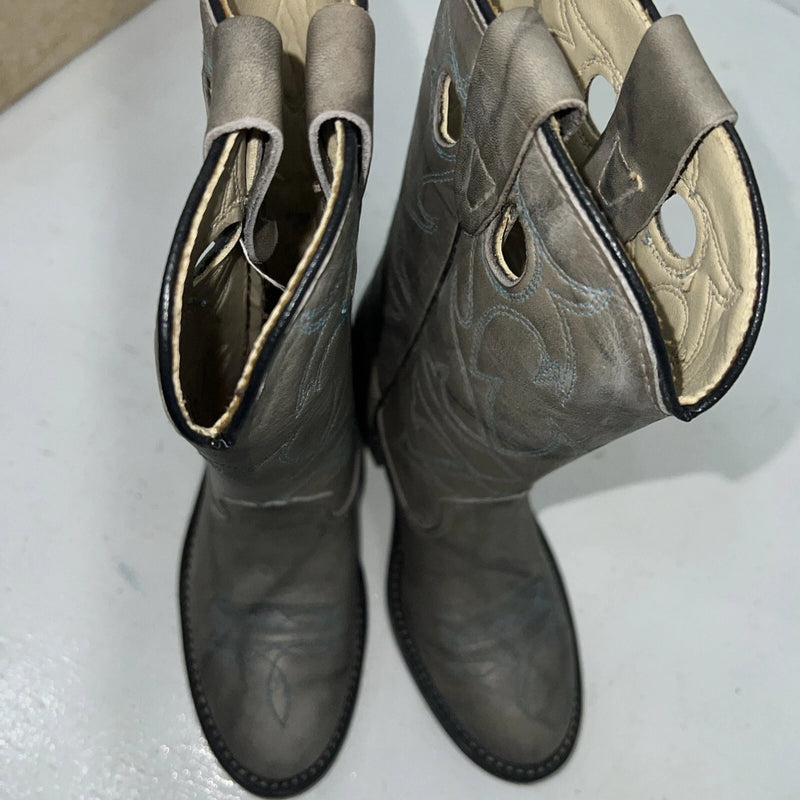 New Children’s Gray Texas Brand Boots. C192 11.5 11 1/2 D. 24-103