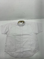 New Women’s White ABETTA Short Sleeve Riding Shirt. 42 941142 D-42