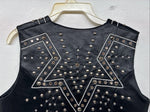 New Women’s 1848 RanchWear Black Rhinestone Sleeveless Vest Zip Up XS YY-38