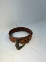 New Brown Genuine Leather Dingo Weaved 28” Belt #4591 JJ-109
