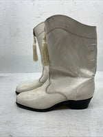 New Women’s White Texas Brand Cowboy Boots. 7611 7.5 7 1/2 M. 17-82