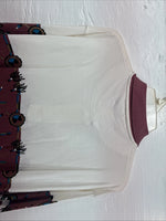 New Men’s GunSmoke White Western Design Short Sleeve Polo Shirt Large R-41