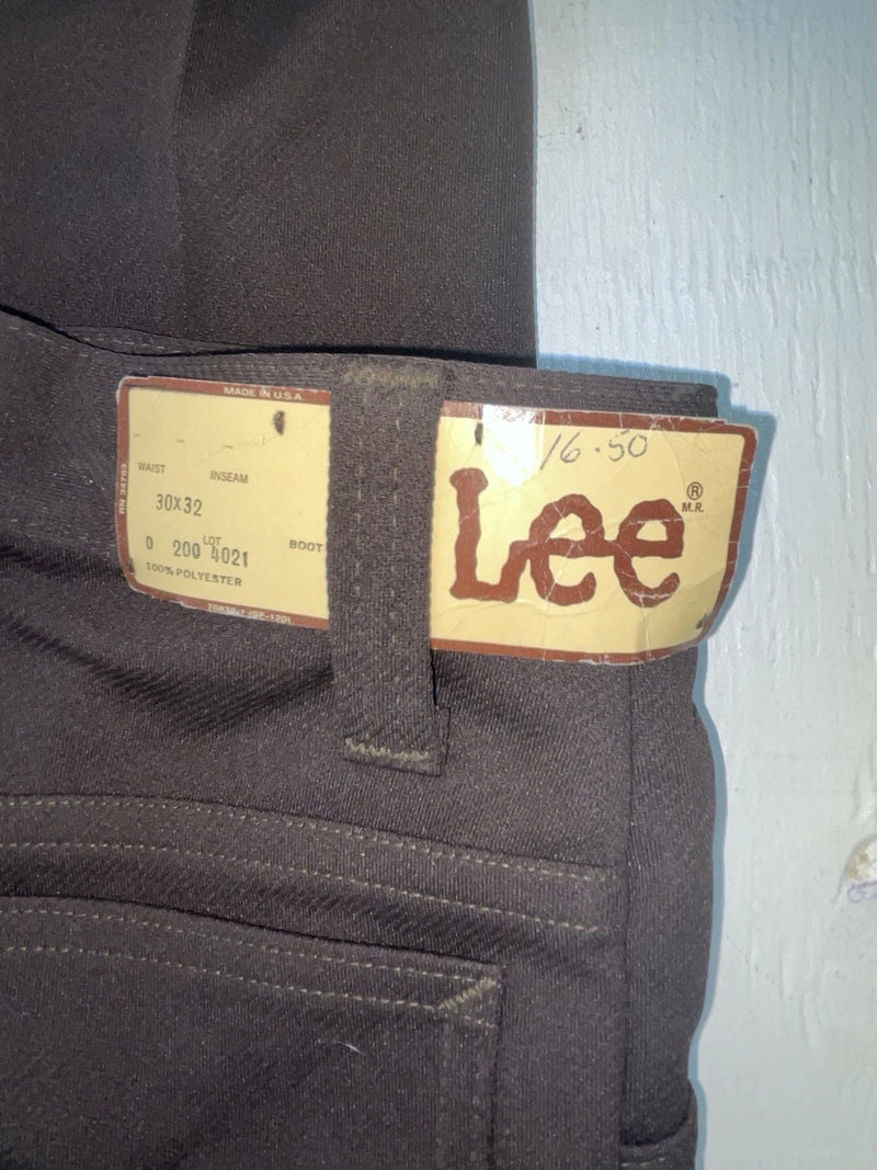 New Vintage Brown Lee Polyester Pants #2004021 OO-69