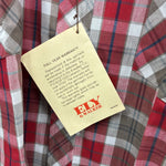 New Men’s ELY Plains Red Plaid Long Sleeve Pearl Snap 16.5 X 34 Large CC-71