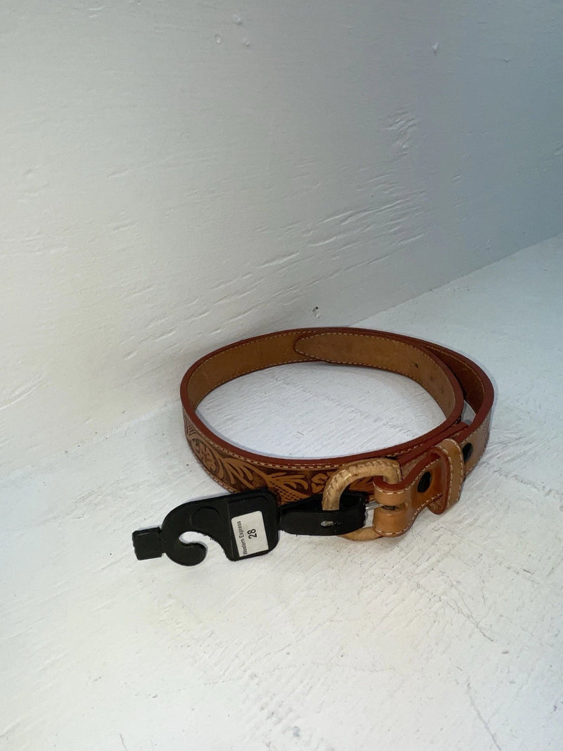 New Brown Genuine Leather Western Express Tooled 28” Belt NN-1