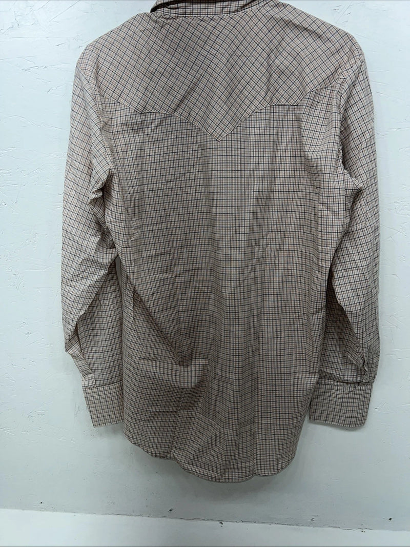New Men’s Red Plaid Dickson-Jenkins Long Sleeve Pearl Snap Shirt. 15.5x34 M P-76