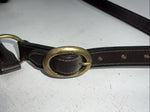 New Tough 1 Genuine Leather Brown Track Horse Halter #44-2046 W-49