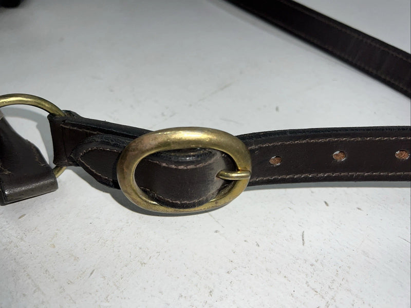 New Tough 1 Genuine Leather Brown Track Horse Halter #44-2046 W-49