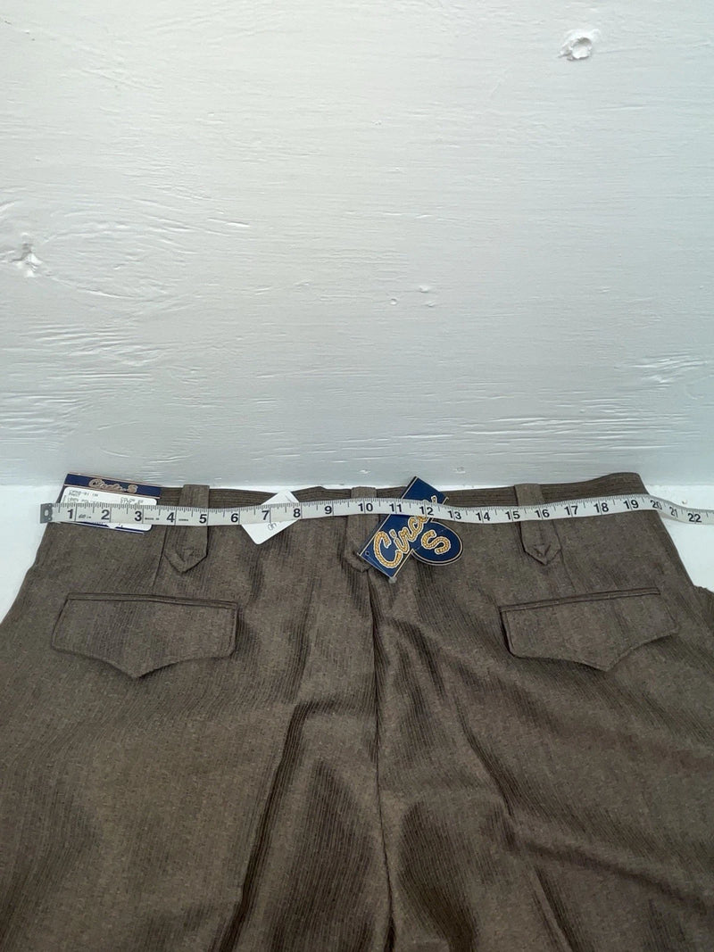 New Vintage Brown Circle S Polyester Pants #CP5091 XX-115