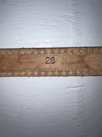 New Brown Genuine Leather Tooled 28” Belt #102 Z-137