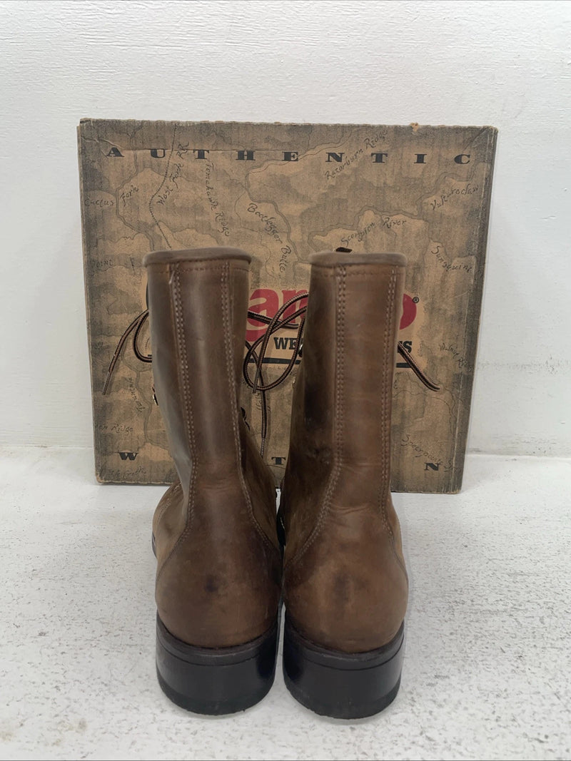 New Men’s Brown Lace Up Laredo Cowboy Boots. 1225 9 D. 4-53t