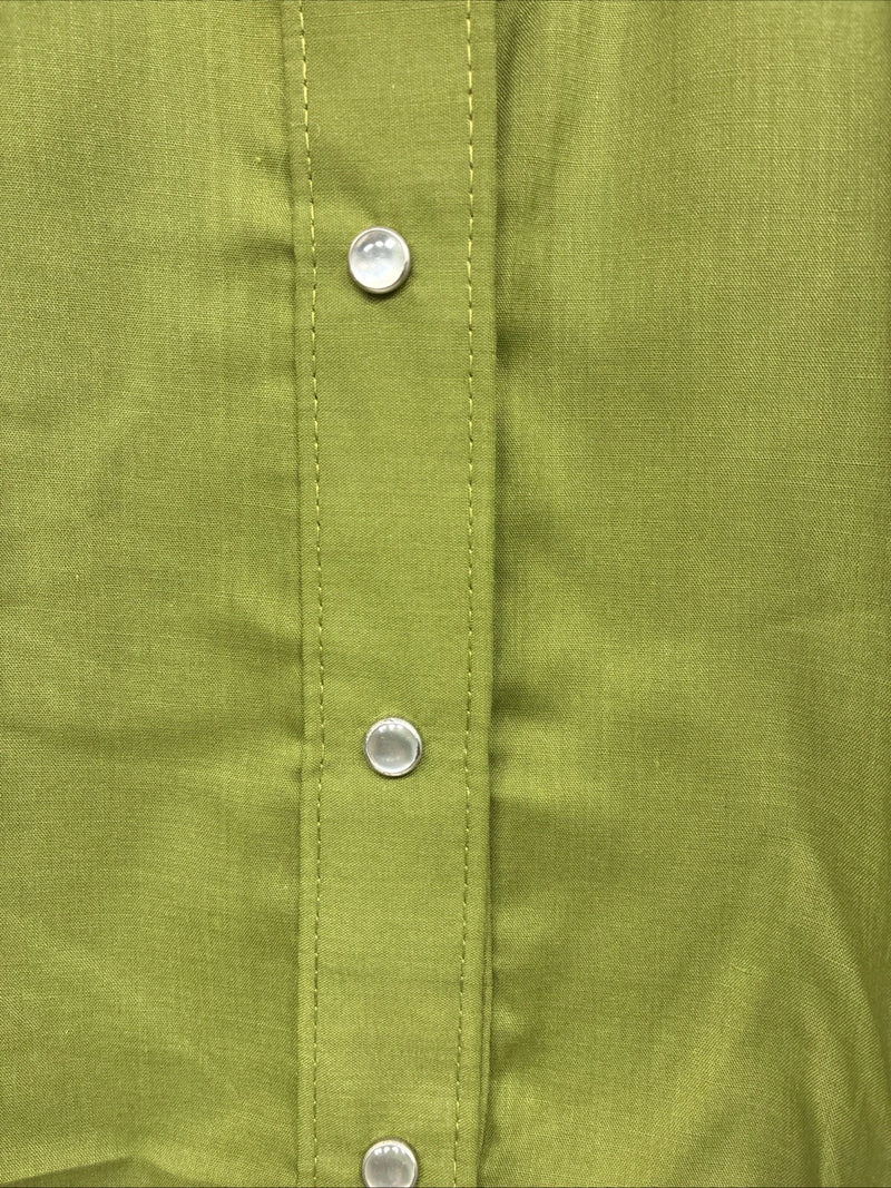 New Women’s Rockmount Green Long Sleeve Pearl Snap Size 32 KK-24
