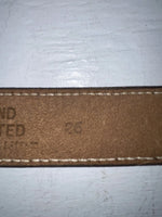 New Brown Genuine Leather Perkies Tooled 26” Belt #601 NN-6
