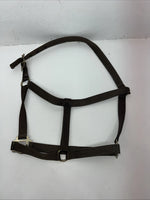 New Brown Nylon Full Horse Halter Gold Buckles NN-600